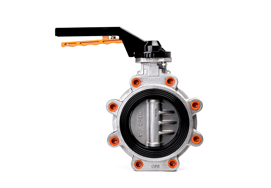 Manual Stainless Steel ANSI Standard Lug Rubber-Lined Concentric Butterfly Valve