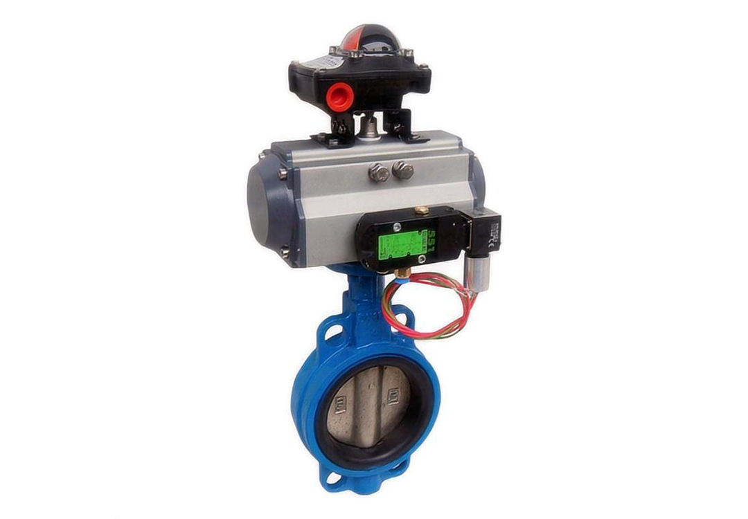 Pneumatic Operated Wafer Rubber-Lined Concentric Butterfly Valve