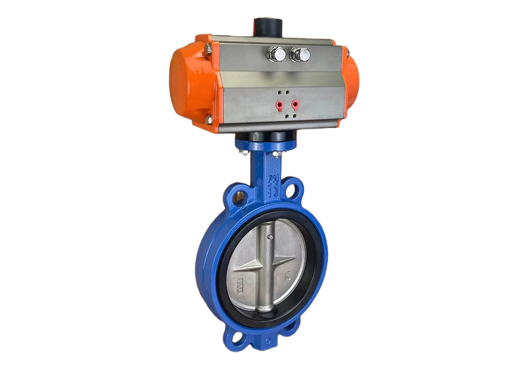 Pneumatic Wafer Soft Seal PTFE-Lined Butterfly Valve