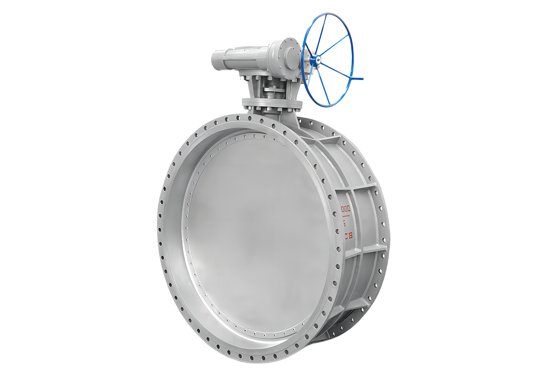 Worm Gear Flanged Double Eccentric Butterfly Valve