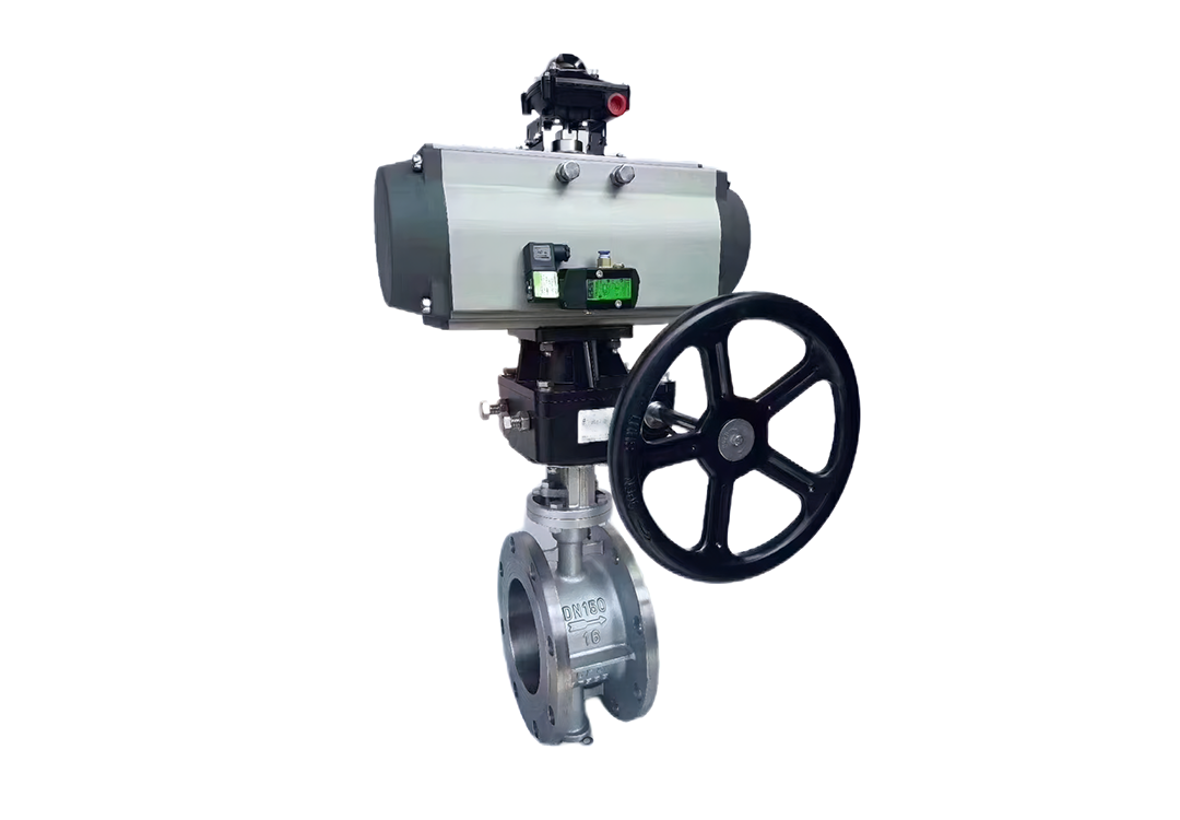 Pneumatic Stainless Steel Triple Eccentric Butterfly Valve