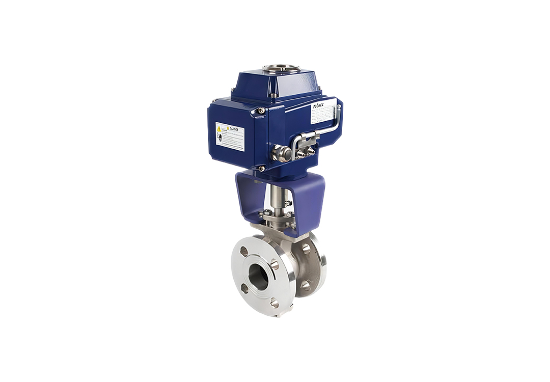 Electric V Port Wear Resistant Explosion Proof Ball Valve